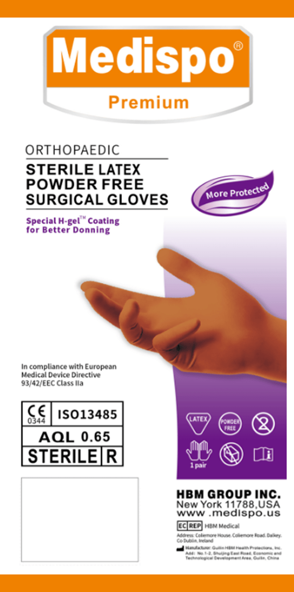 Medispo Latex Surgical Glove Orthopaedic 4SHBM Medical Equipment