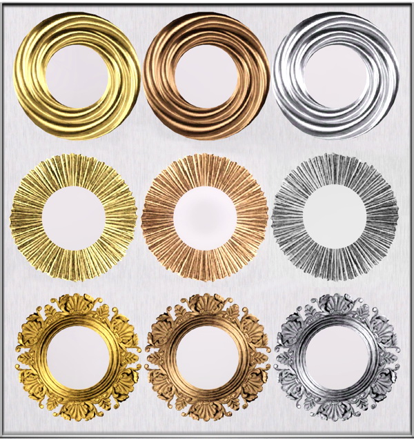 Round mirrors set of 3 for Sims 3 4Sims