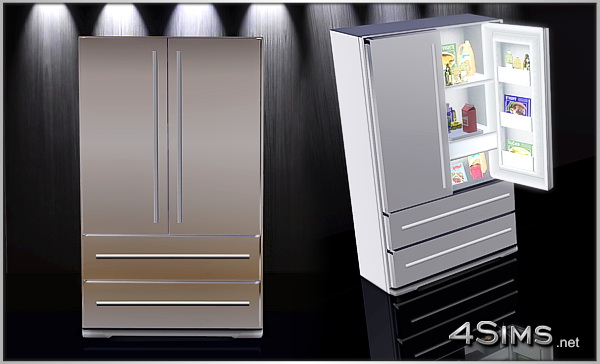 4-Door French Door Refrigerator for Sims 3 - 4Sims
