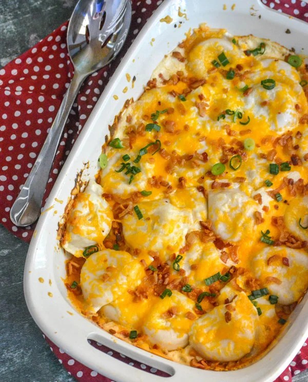 Cheddar Bacon Ranch Pierogi Bake 4 Sons 'R' Us