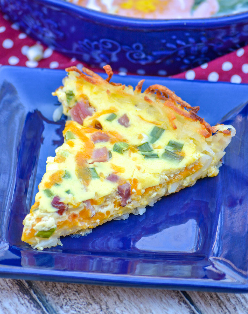Ham & Cheese Hash Brown Crust Quiche 4 Sons 'R' Us
