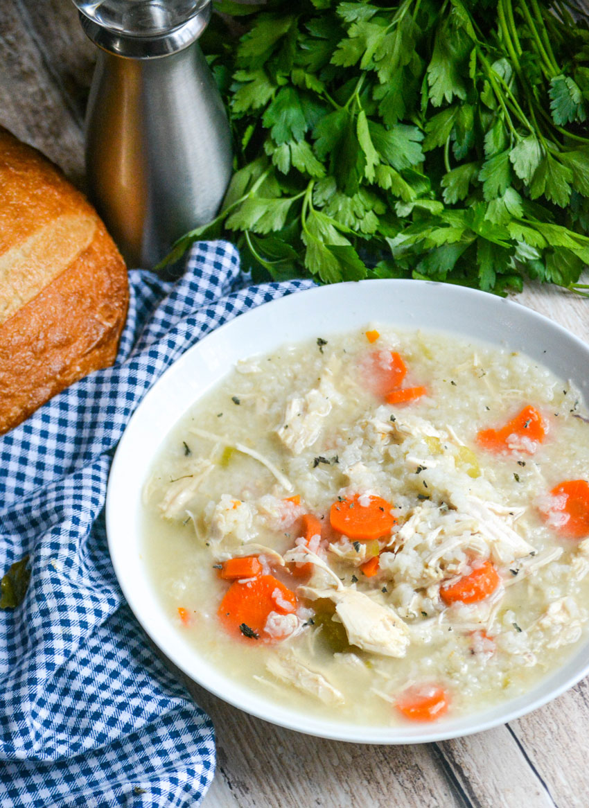 Instant Pot Chicken & Rice Soup 4 Sons 'R' Us