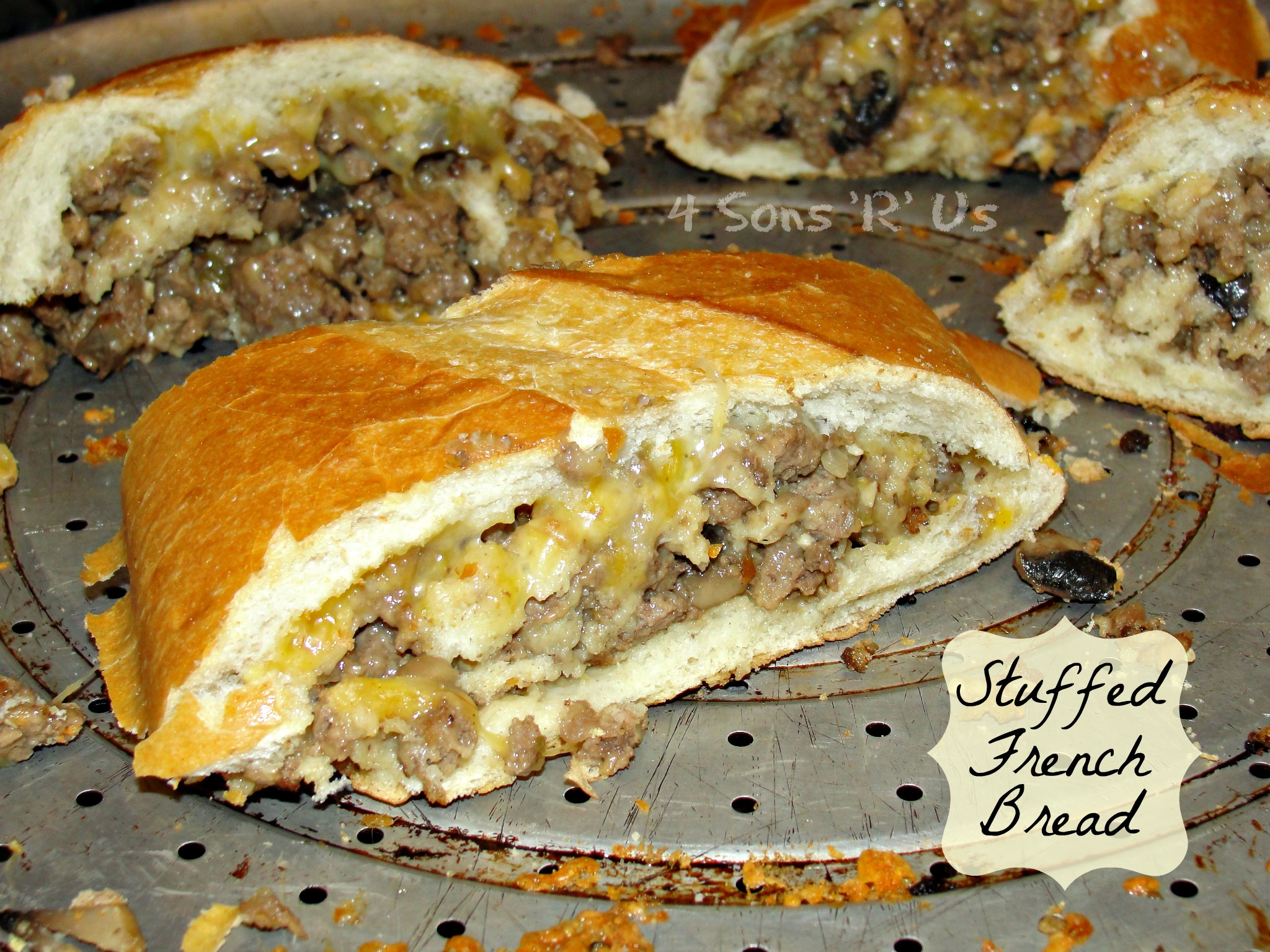 Stuffed French Bread & Swiss Mushroom Stuffed French Bread 4 Sons 'R' Us