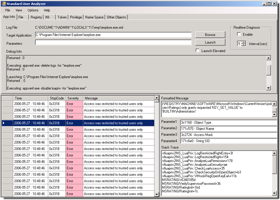 Test Microsoft Standard User Analyzer 4sysops