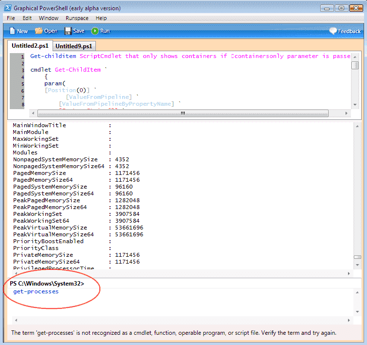 Graphical PowerShell Screenshots of Microsoft’s new free PowerShell