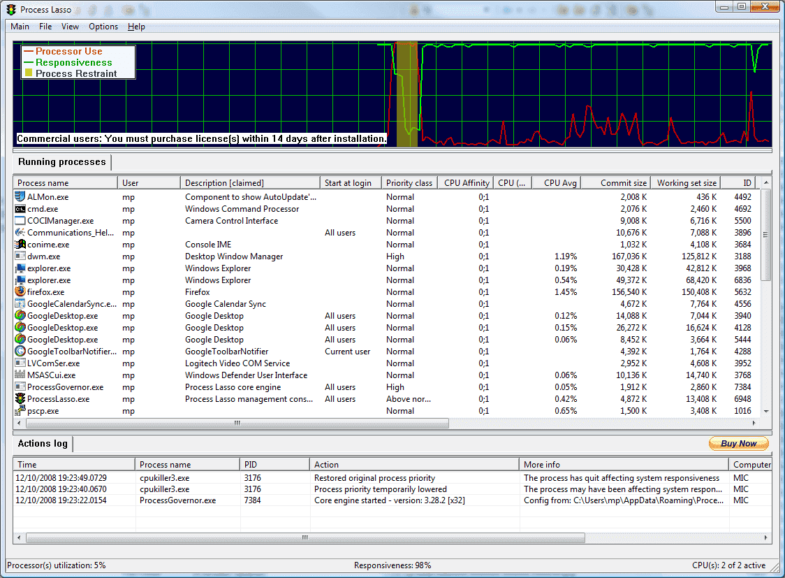 Process Lasso improve the responsiveness of Windows 4sysops