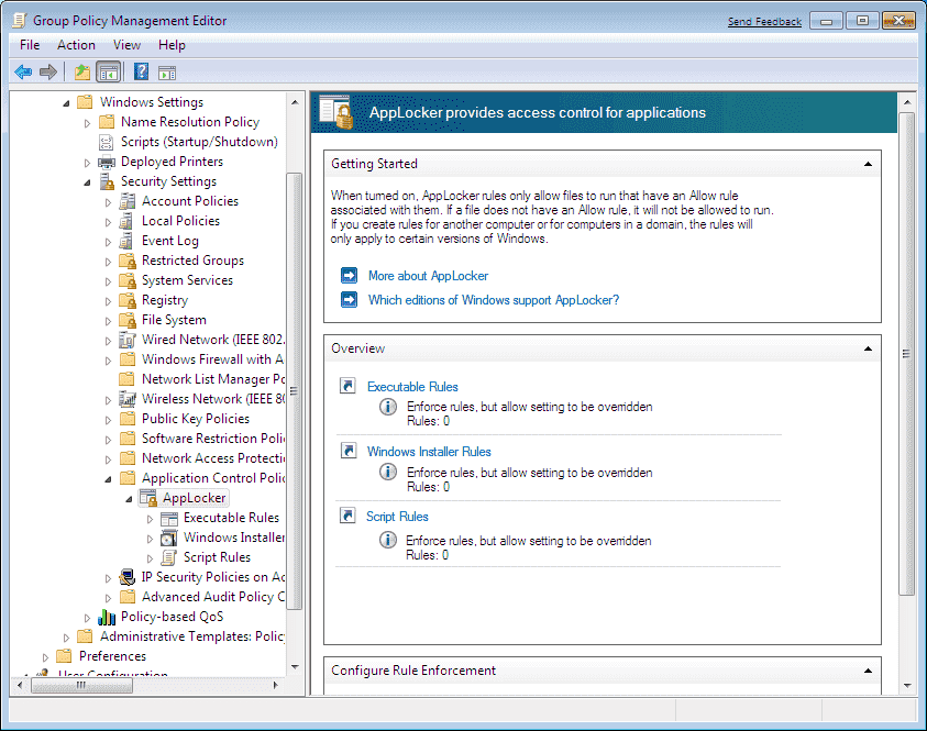 Using Windows 7 AppLocker To Whitelist Programs