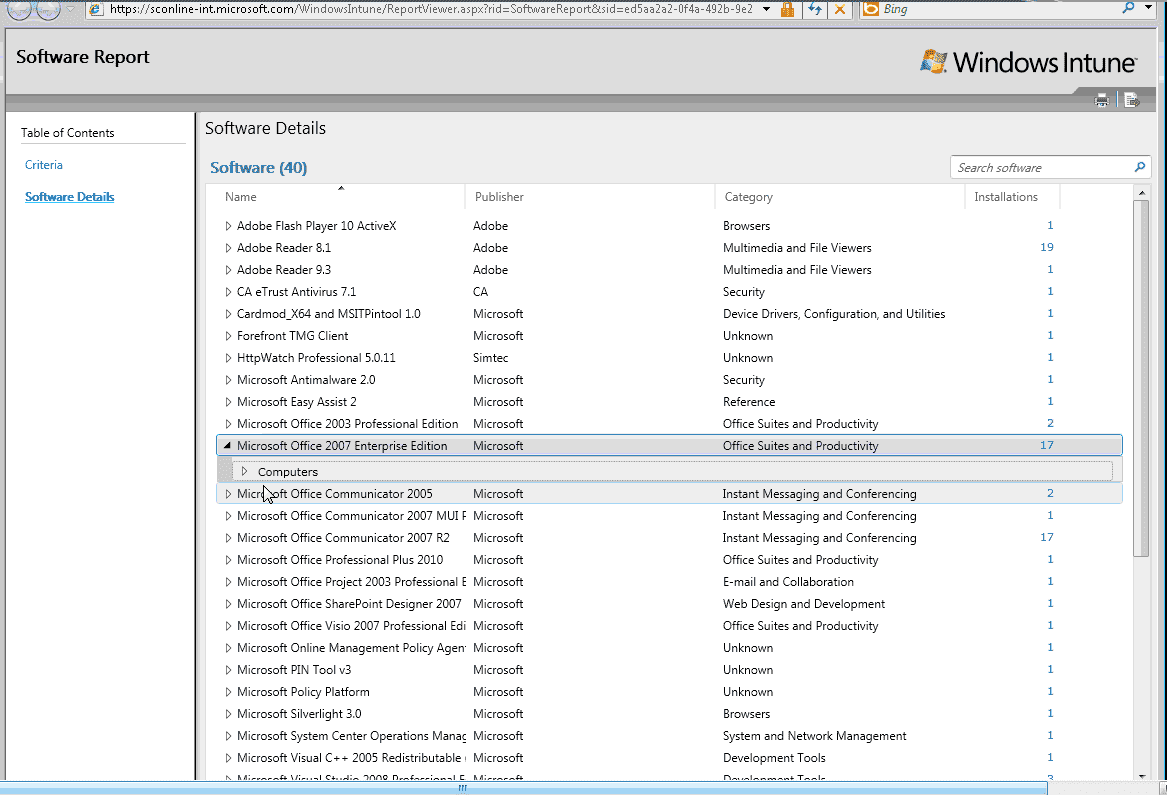 Windows Intune Features, details and screenshots MCT Blaze