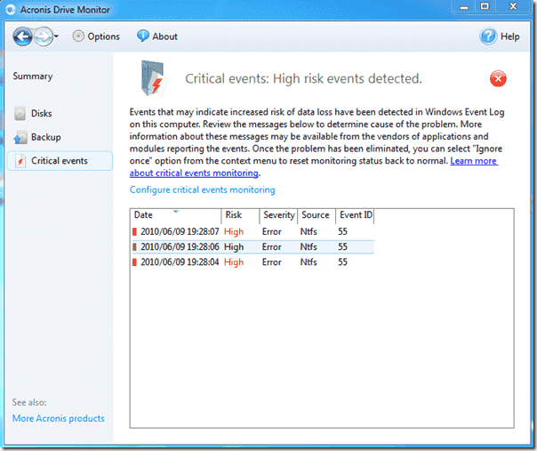 Free hard drive monitor Acronis Drive Monitor 4sysops