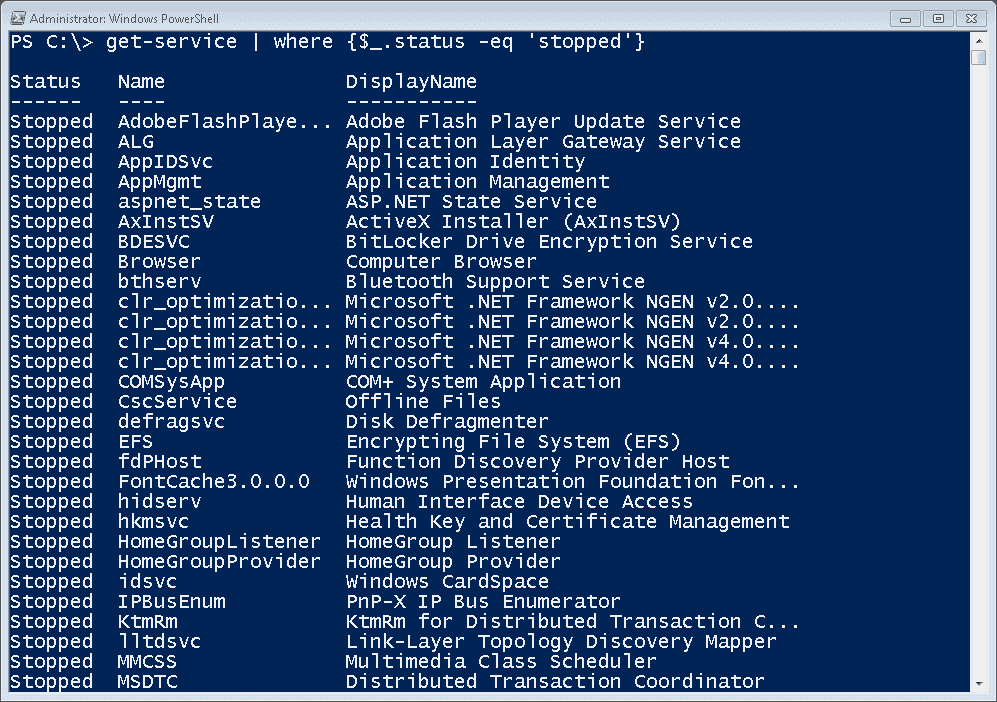 Managing Services the PowerShell way Part 2 Filtering 4sysops