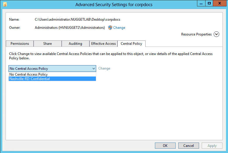 Dynamic Access Control (DAC) Part 4 Central Access Policy 4sysops