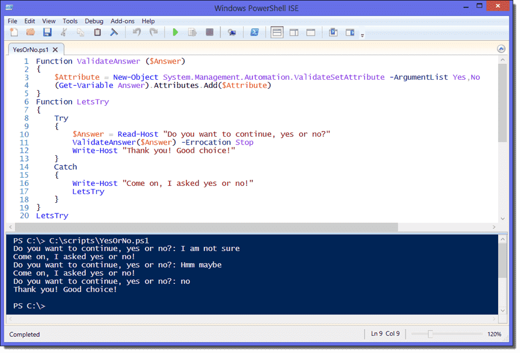 PowerShell variable properties Description, Visibility, Options
