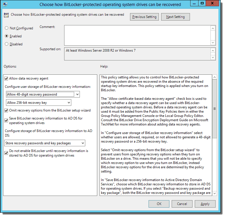 Configure and enable BitLocker on Windows Server 4sysops