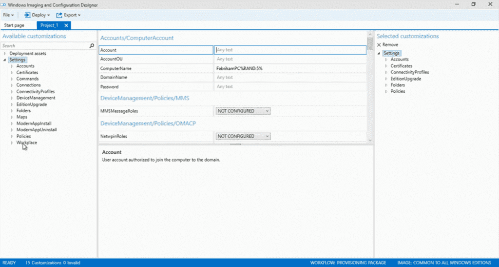 Windows Imaging and Configuration Designer (ICD) A new Microsoft