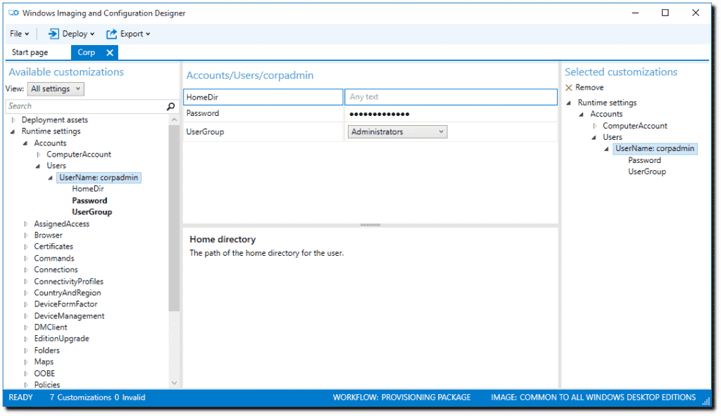 How to configure corporate devices with the Windows Imaging and