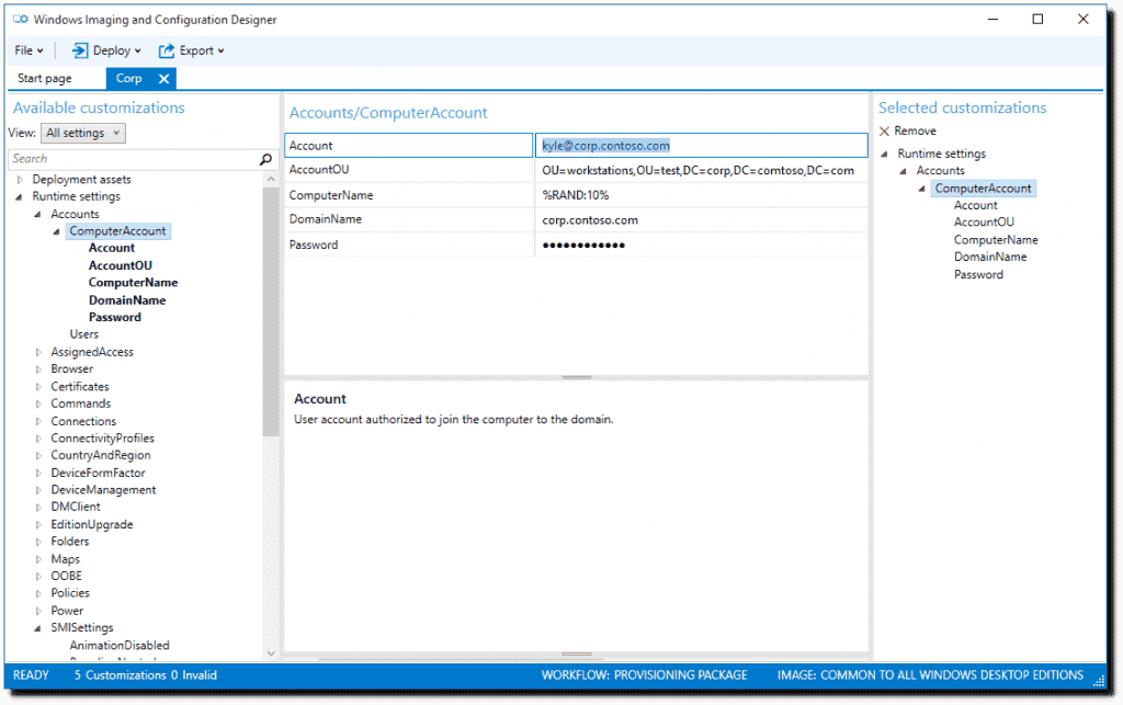 How to configure corporate devices with the Windows Imaging and