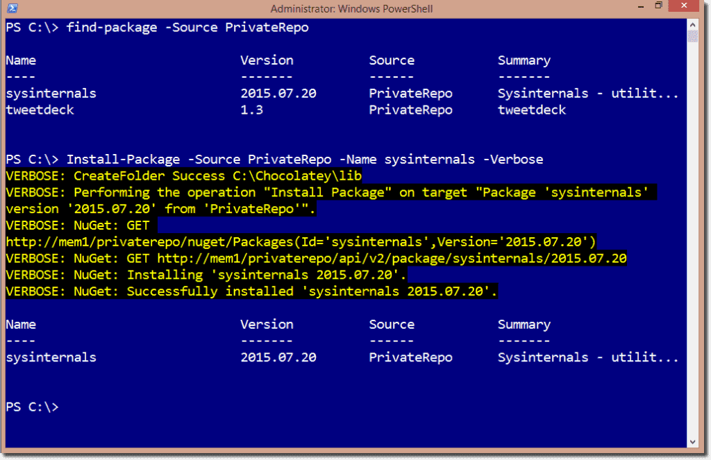 NuGet package manager Build a PowerShell package repository 4sysops