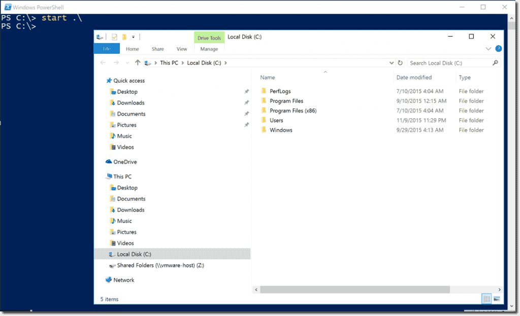 Starting File Explorer from PowerShell in the current folder 4sysops