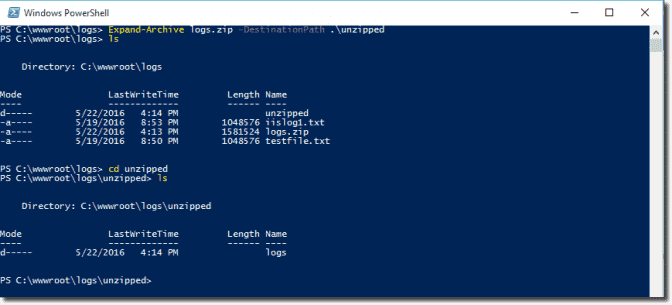Zip and unzip with PowerShell 4sysops