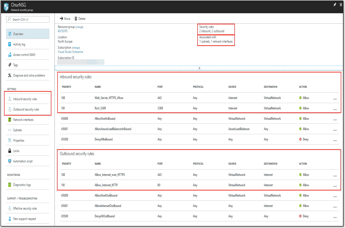 Create Azure network security groups (NSGs) with PowerShell 4sysops