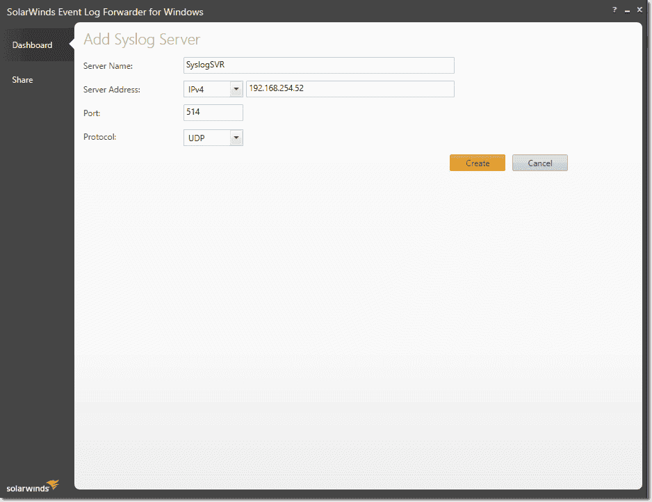 Forward Windows events to a Syslog server with free SolarWinds Event Log Forwarder for Windows