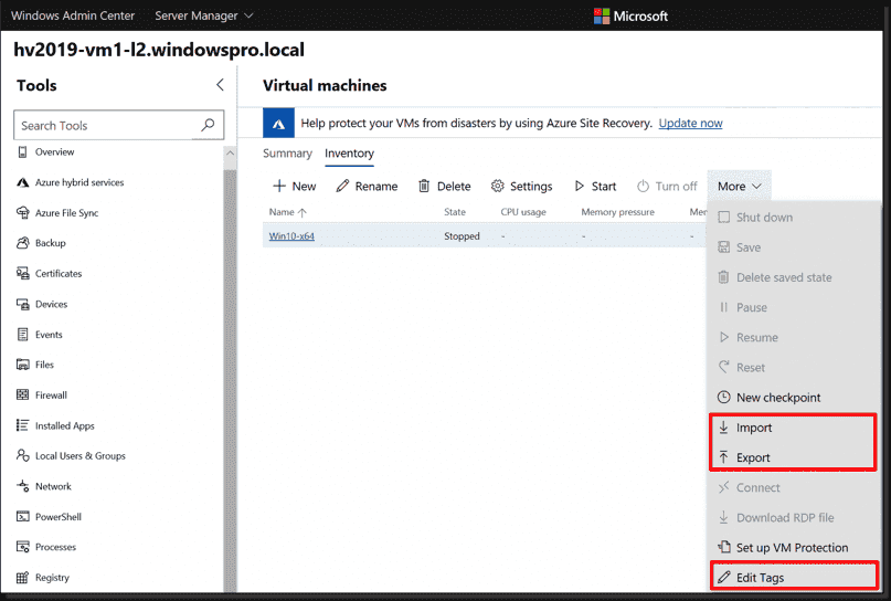 Free HyperV Server 2019 New features and limitations 4sysops