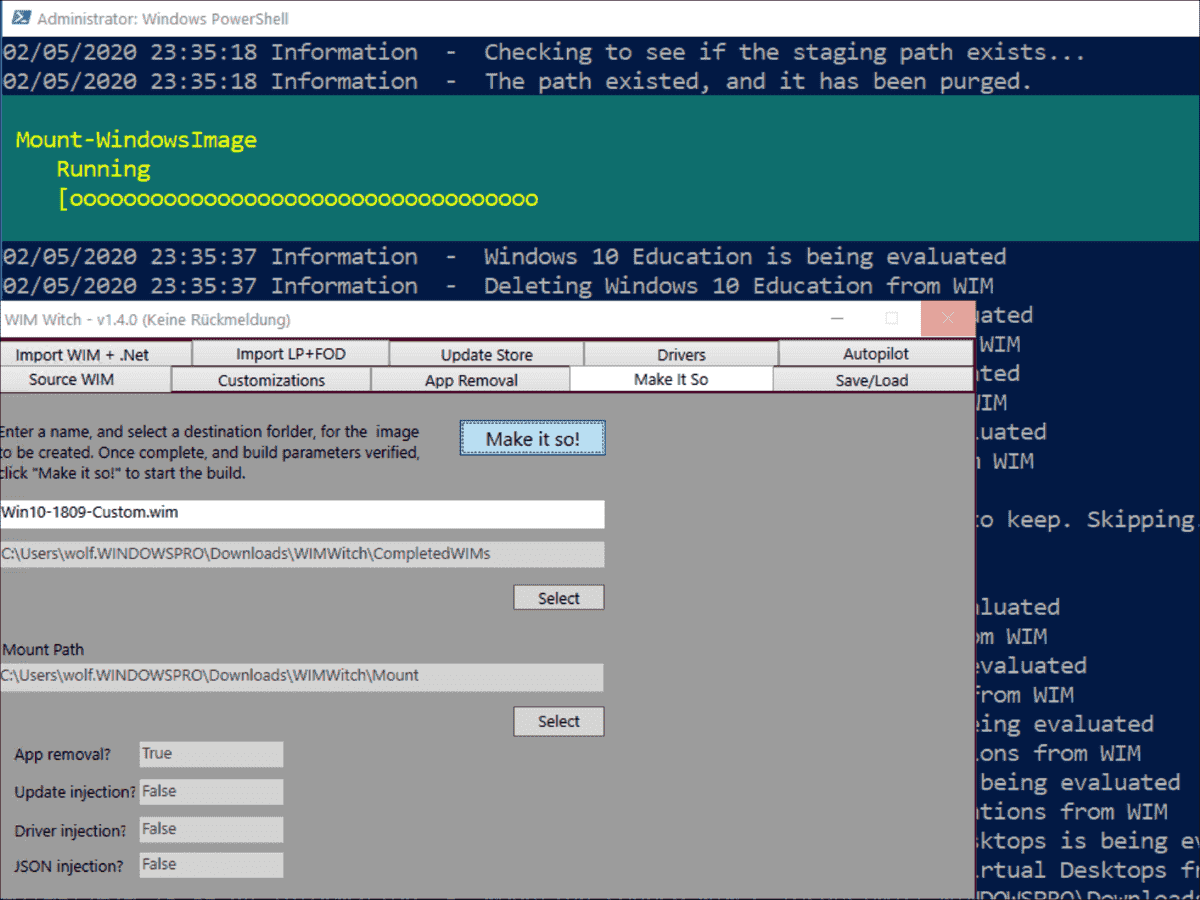 WIM Witch Customizing Windows 10 images with a GUI 4sysops