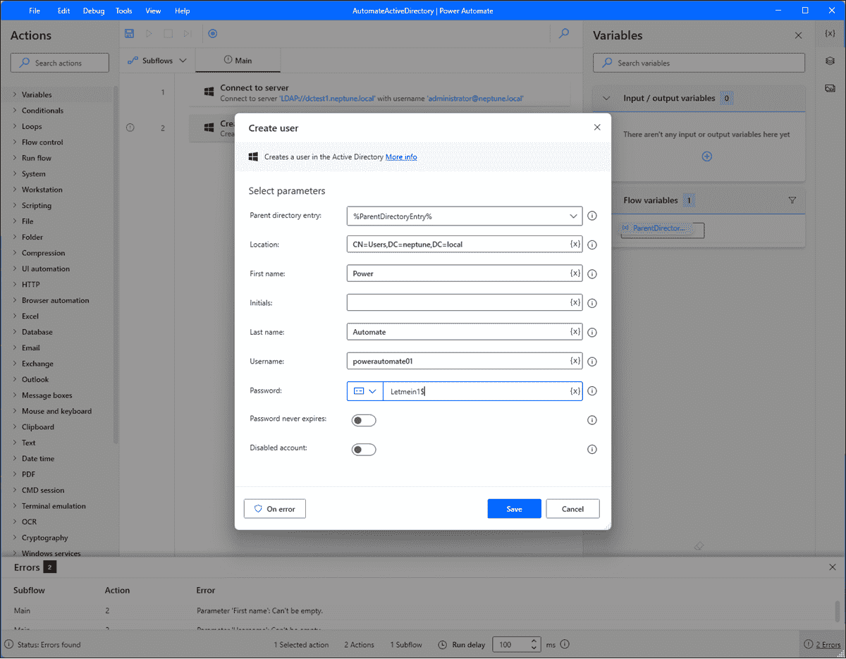 Create Active Directory users with Power Automate for Desktop 4sysops