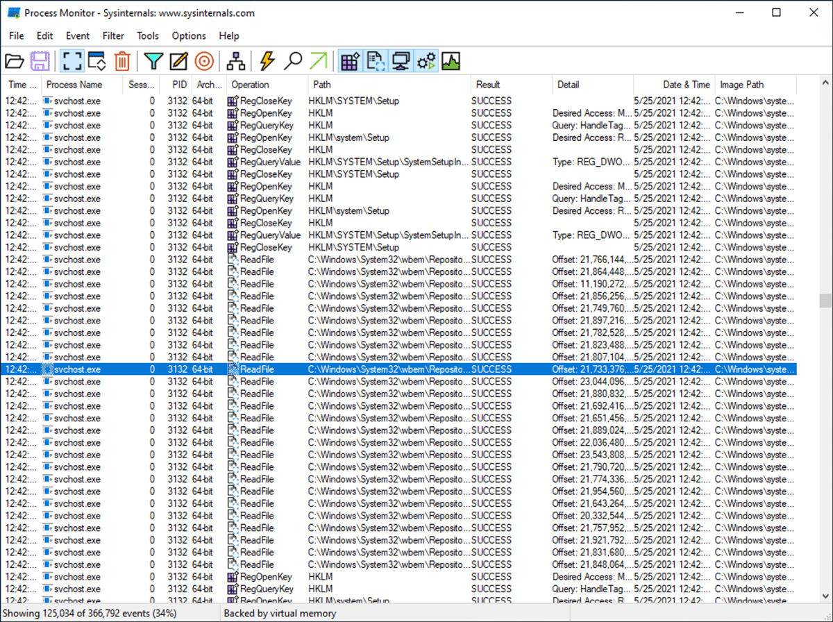 Sysinternals Process Monitor Realtime file system, registry, and