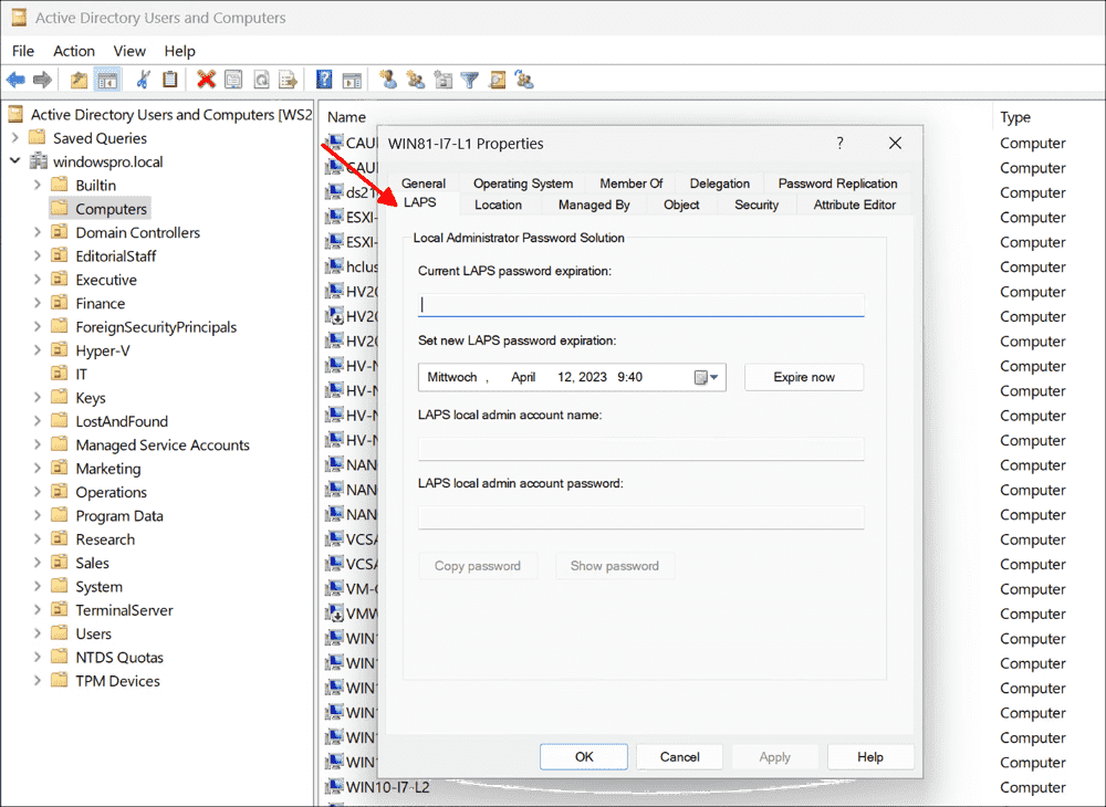 Windows LAPS fait désormais partie du système d'exploitation