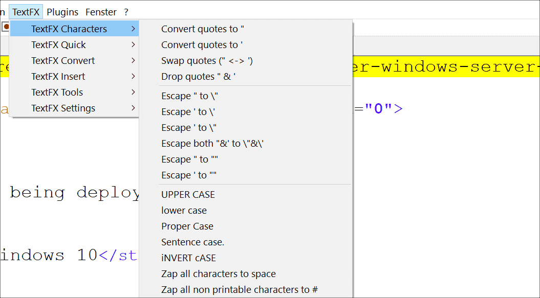 Notepad++ Search and replace with regex und plugins 4sysops