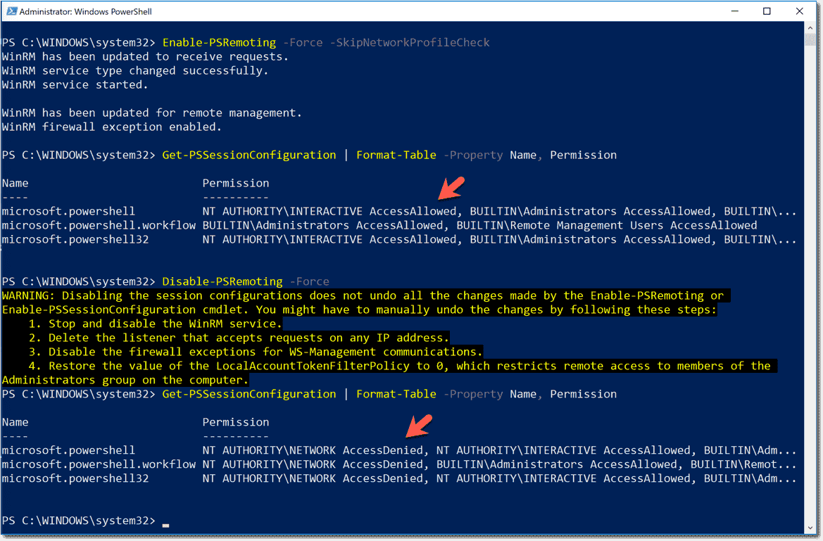 Disable PowerShell remoting DisablePSRemoting, WinRM, listener