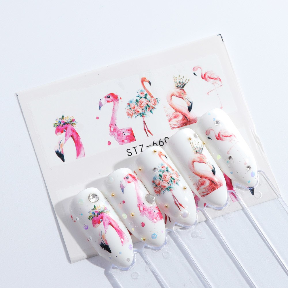 White Flowers Nail Art Stickers