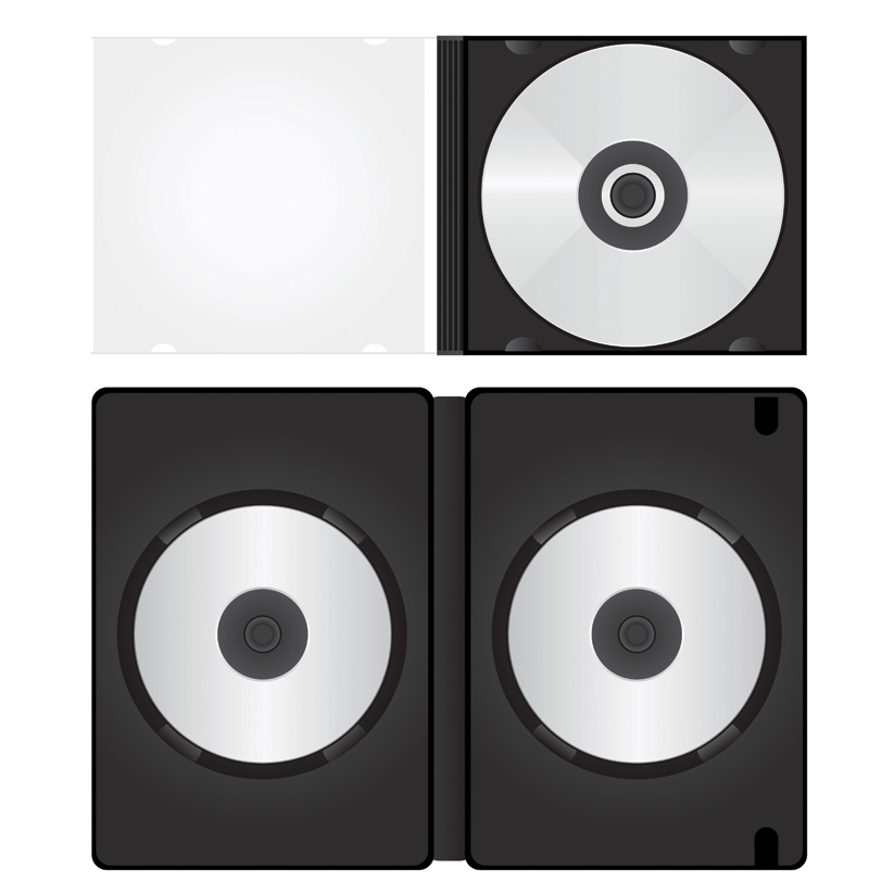 Blank cd dvd packaging vector Free Vector / 4Vector
