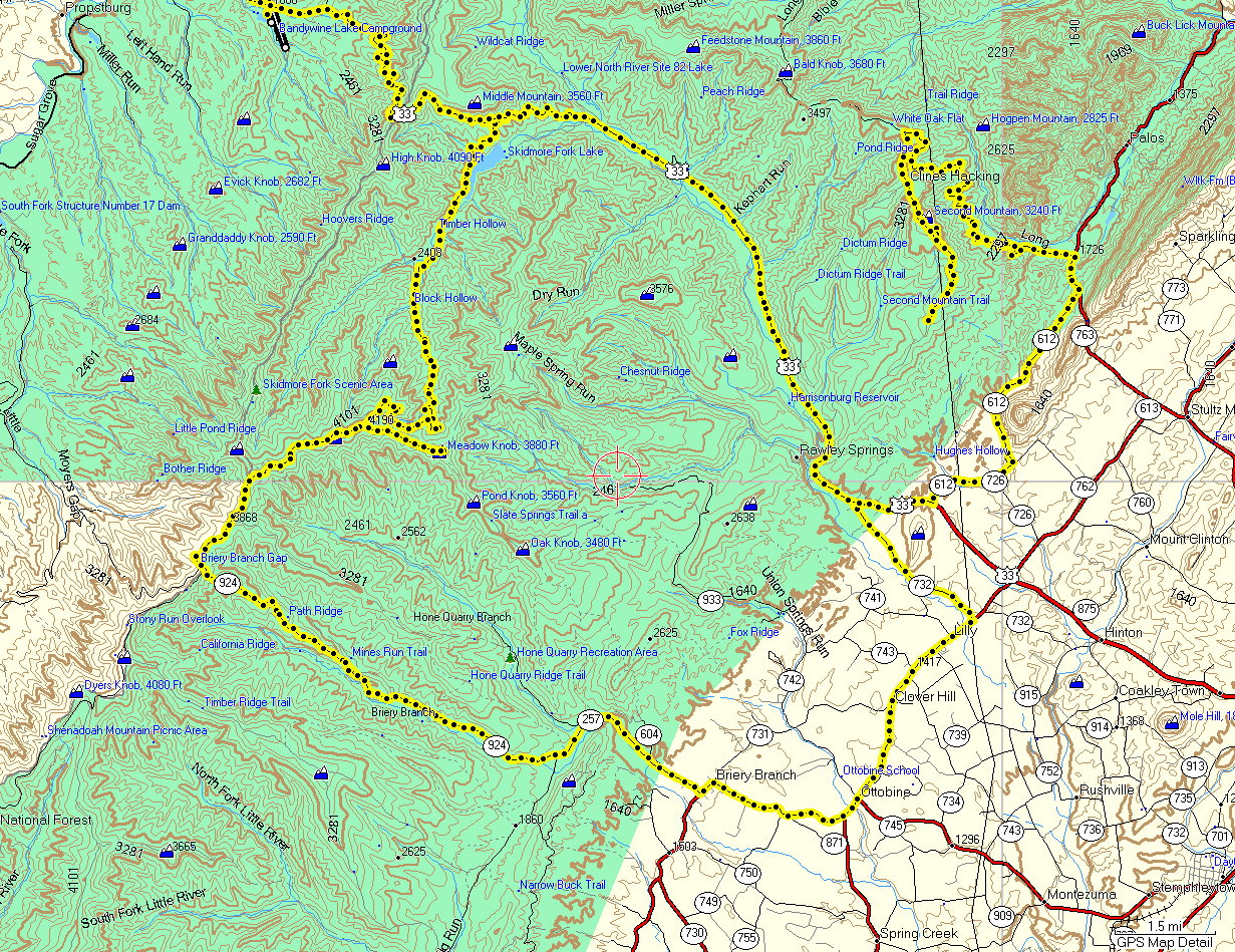 4x4 Icon Switzer Dam, Dunkle Hollow, Flagpole & Meadow Knobs, Old