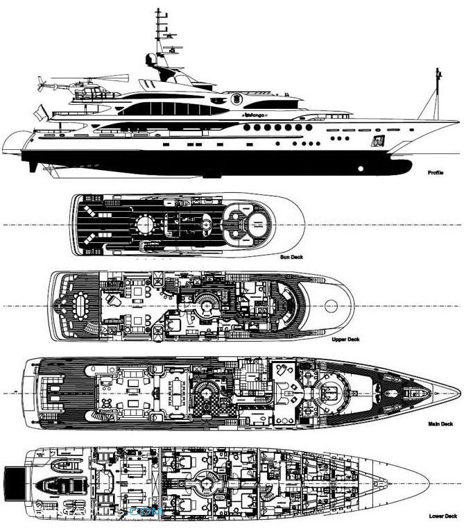 Super Mega Yacht Blueprints