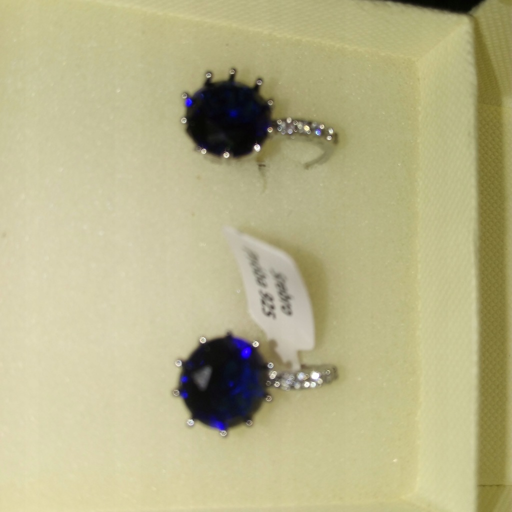 Srebrne kolczyki 925 szafir APART 7579704783 oficjalne