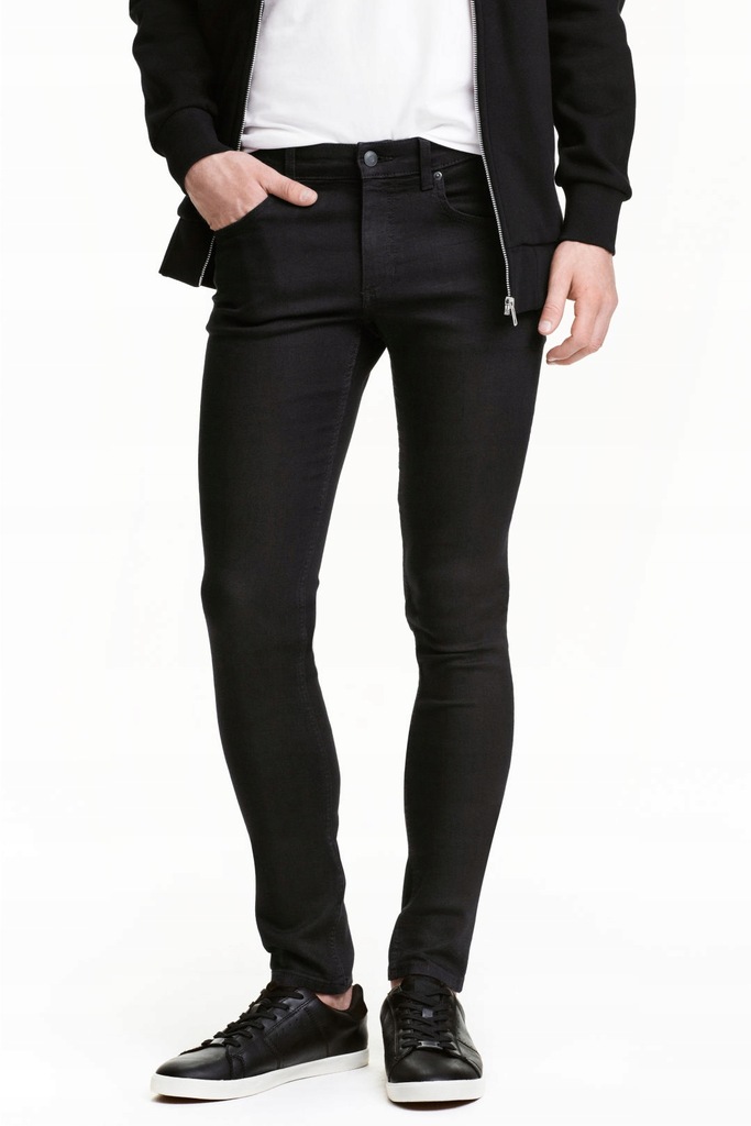 H&M Czarne Spodnie Jeans 29 Super Skinny 7561600044 oficjalne