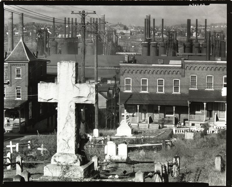 Graveyard, Houses, and Steel Mill, Bethlehem, Pennsylvania, Walker