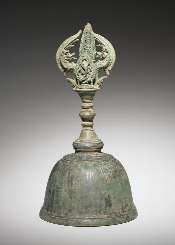 Hindu altar bell with Ganesha, Khmer Mia