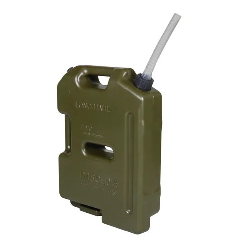 Fuelmate 10 Liter Green Plastic Jerry Can with Integrated Spout, 11.5