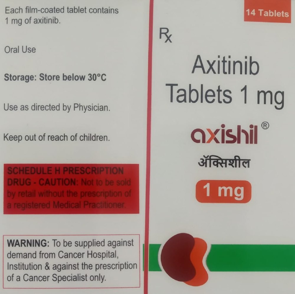 Axitinib Lung Cancer Axishil 1mg & 5mg Tab, Treatment AntiCancer
