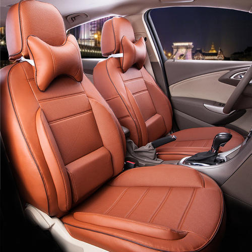 Orange Car Seat Cover at Rs 8000/unit Car Leather Seat Covers, लेदर