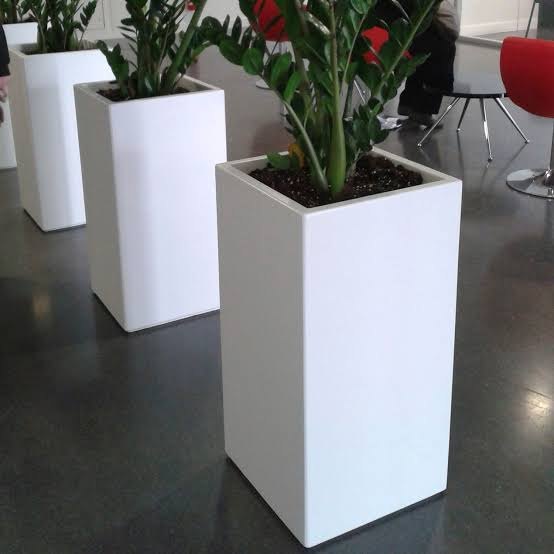 1 Ft Rectangular Fiberglass Planters, Decorative Planter Pots, Vases