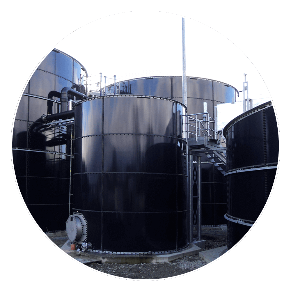Blue GLS/GFS or Glass Lined Tank, Storage Capacity 50000 Ltrs To