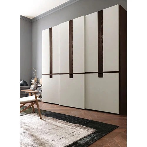 Neptune Enterprises Off White Modern Sliding Wardrobe, For Home, Rs