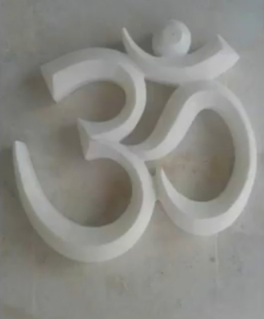 White Marble Om Symbol, For Worship, Rs 1000 /inch JK Marble Art ID