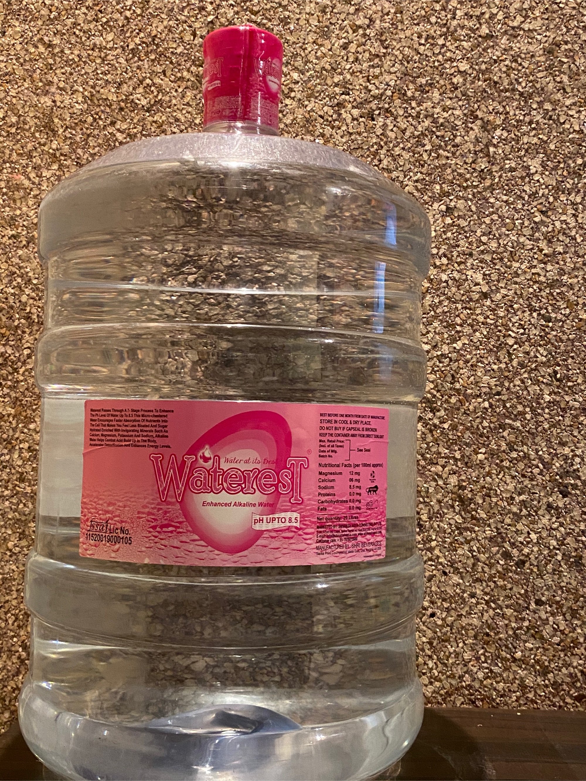 White Alkaline Water Bottle, Capacity 20 Liter Pet Jar, Rs 200 /piece