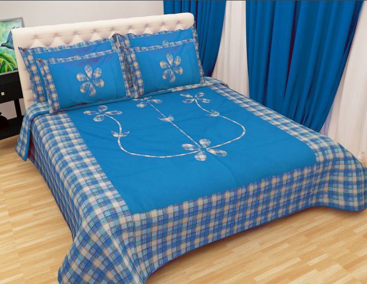 Blue DCM Patchwork Bed Sheet at Rs 449 in Meerut ID 20025089212