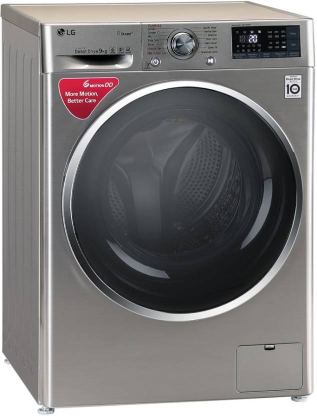 LG 9Kg Silver Inverter Direct Drive Front Loader Washing Machine